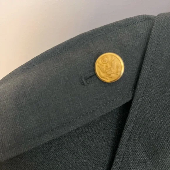 1956 U.S. Army Transportation Corps Wool Serge Coat Vintage Military Jacket 41R